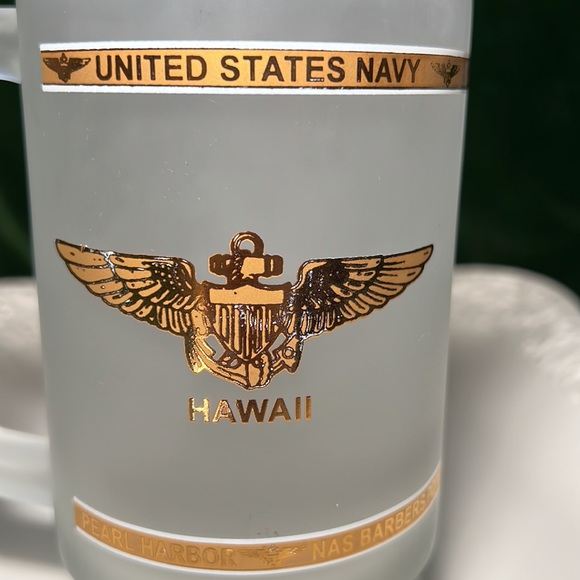 Navy Pilot Frosted Beer Mug from Hawaii - Picture 5 of 9